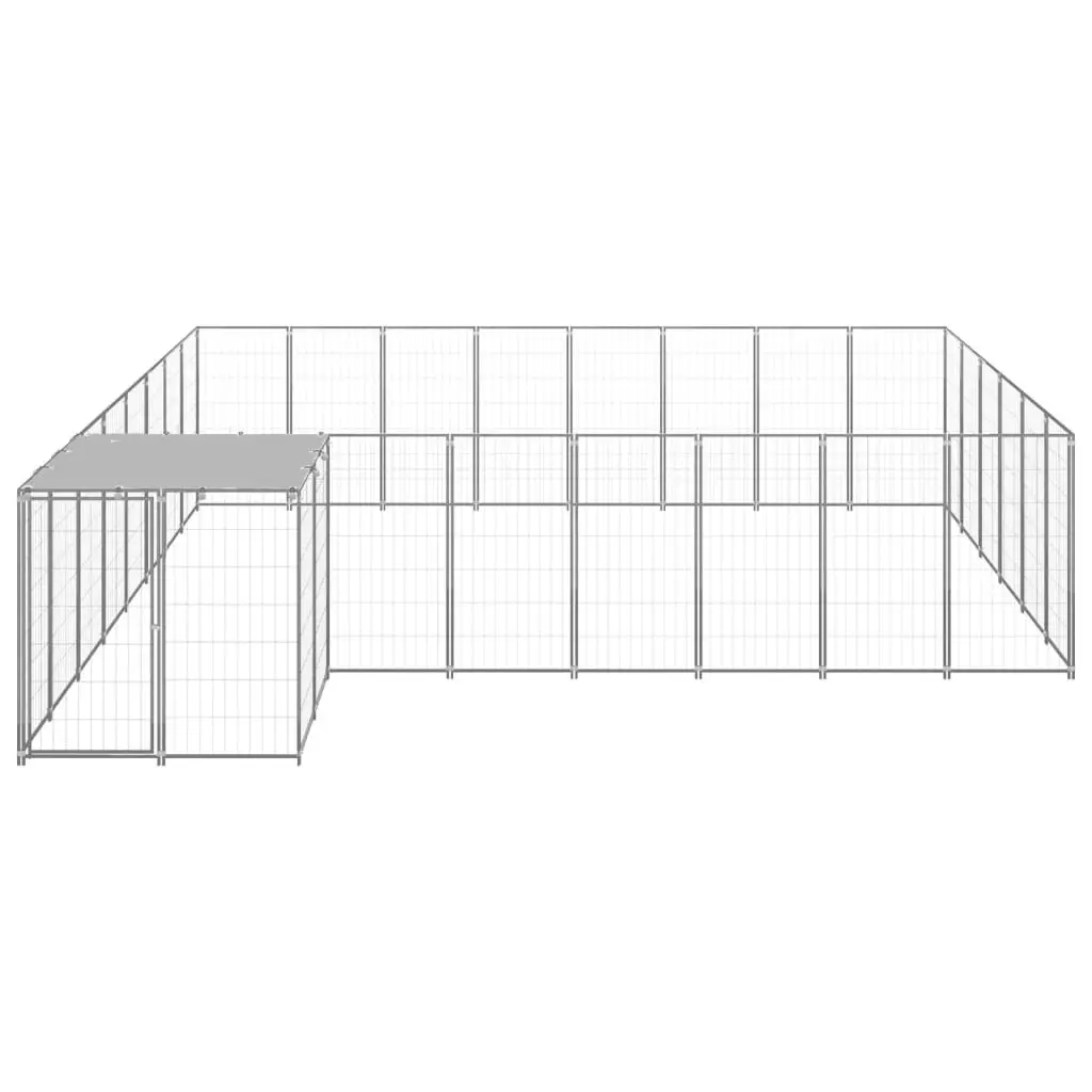 Dog Kennel Silver 15.73 mÂ² Steel 3082233