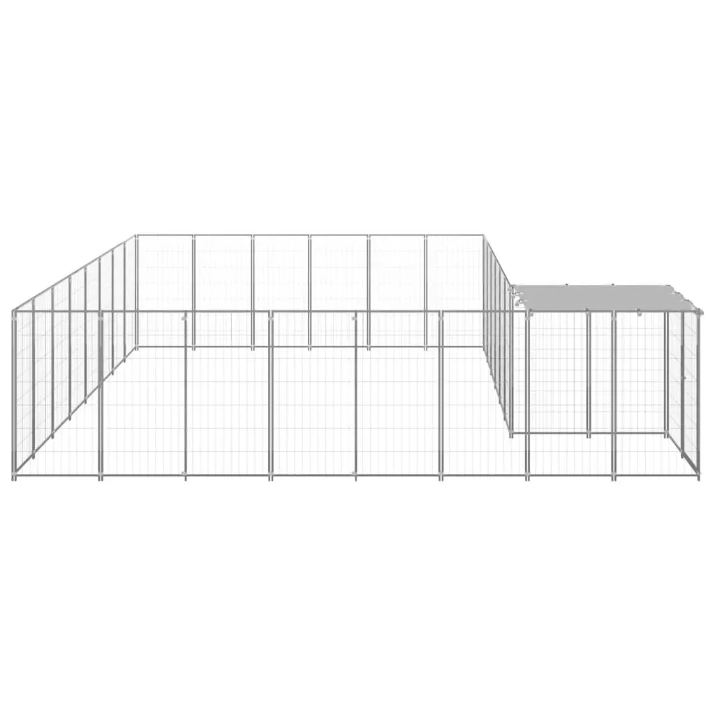 Dog Kennel Silver 15.73 mÂ² Steel 3082233