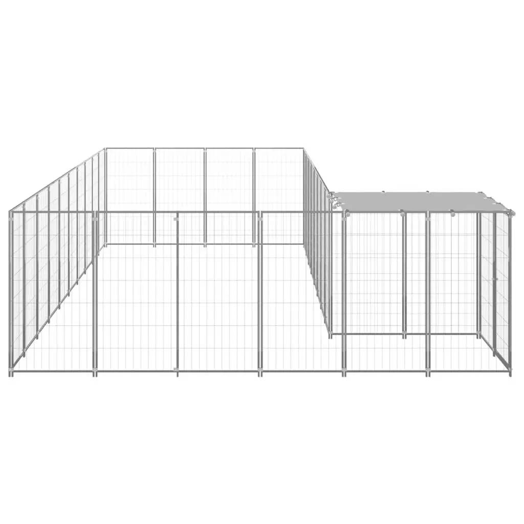 Dog Kennel Silver 13.31 mÂ² Steel 3082244