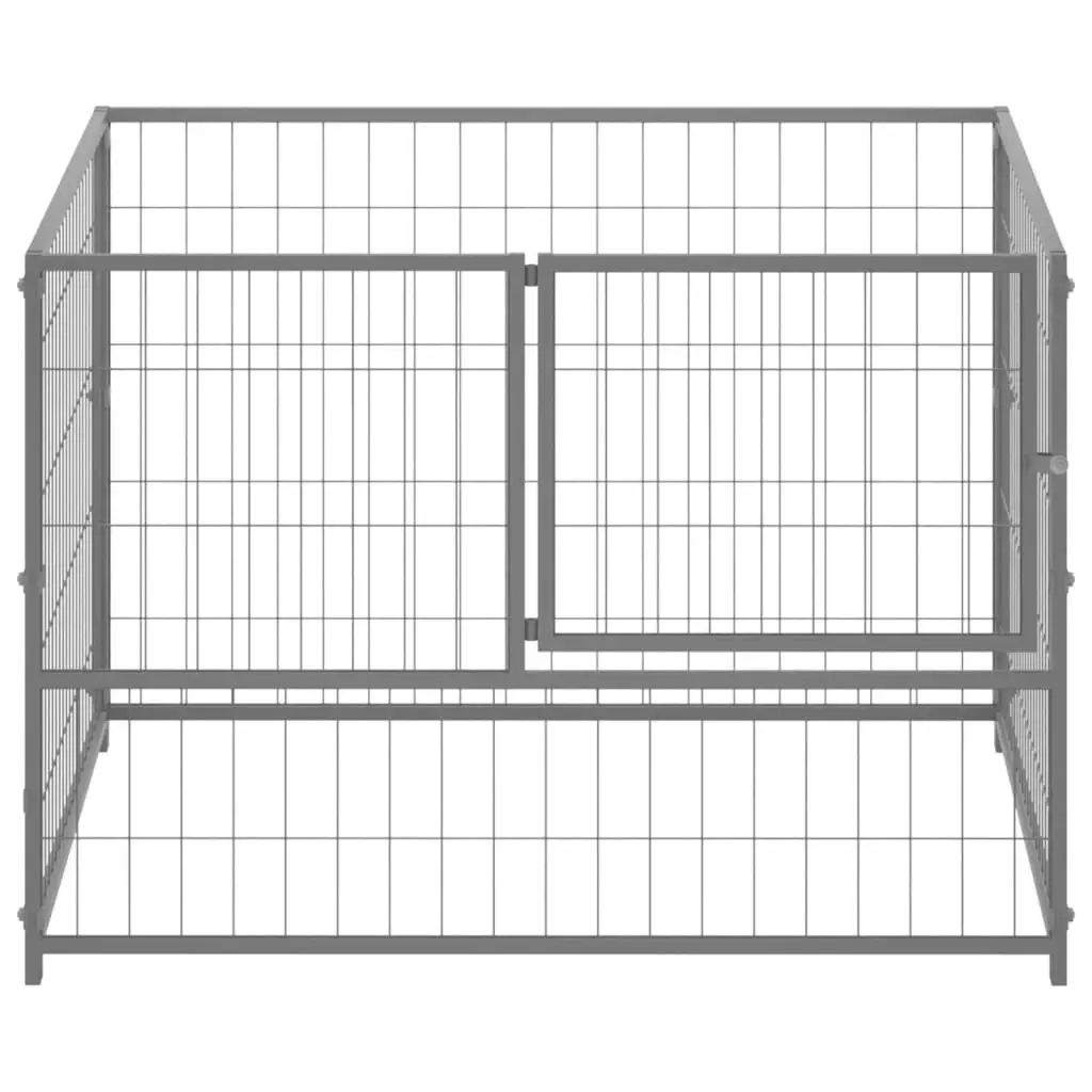 Dog Kennel Silver 100x100x70 cm Steel 150792