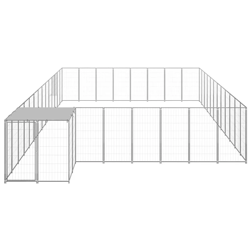 Dog Kennel Silver 30.25 mÂ² Steel 3082236