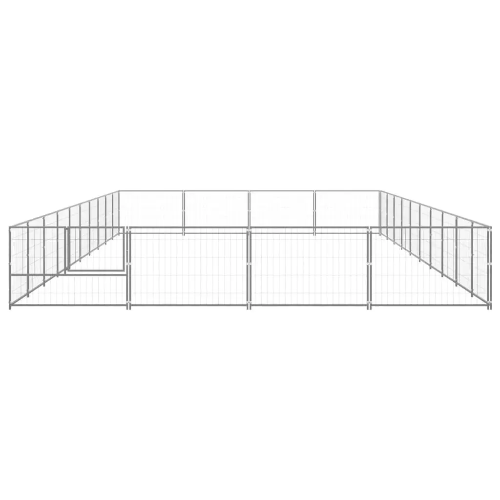 Dog Kennel Silver 40 mÂ² Steel 3082156