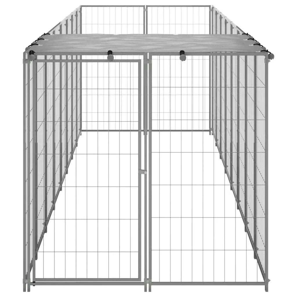 Dog Kennel Silver 4.84 mÂ² Steel 3082203