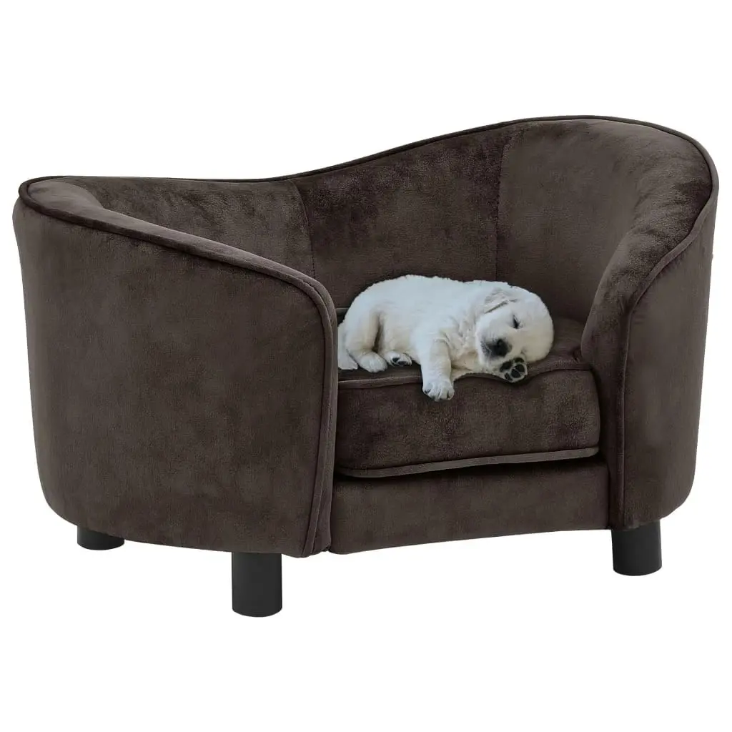 Dog Sofa Brown 69x49x40 cm Plush 170942