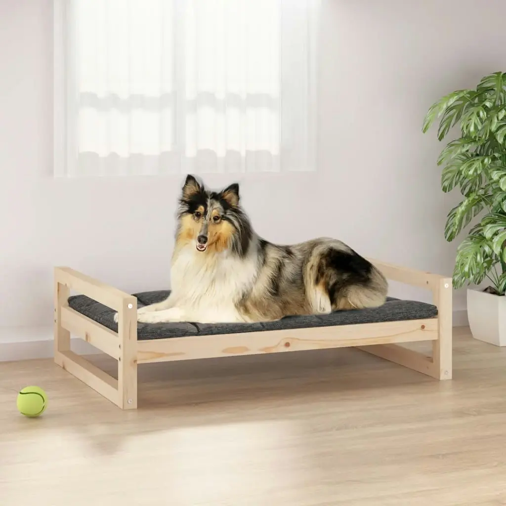 Dog Bed 95.5x65.5x28 cm Solid Pine Wood 821482