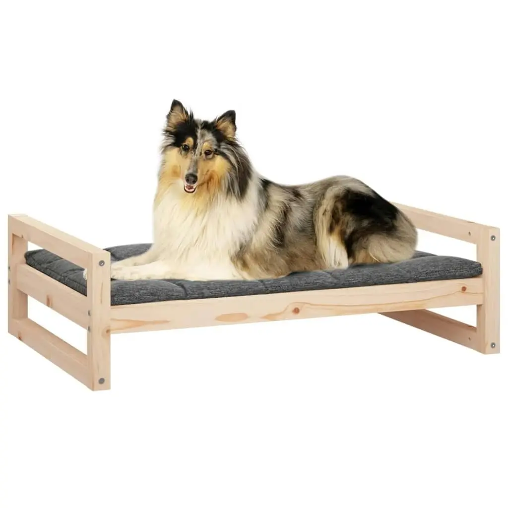 Dog Bed 95.5x65.5x28 cm Solid Pine Wood 821482