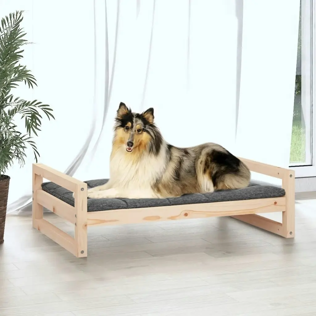 Dog Bed 95.5x65.5x28 cm Solid Pine Wood 821482