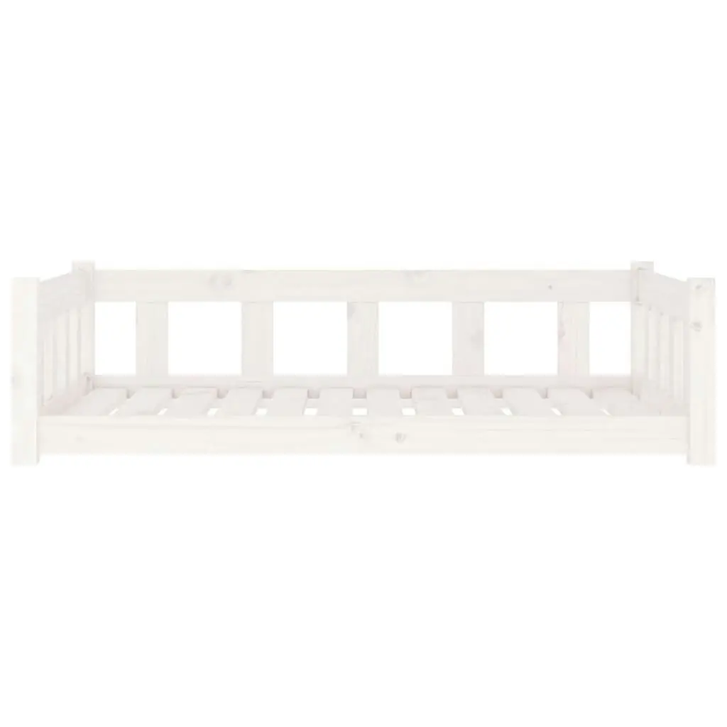 Dog Bed White 105.5x75.5x28 cm Solid Wood Pine 833258