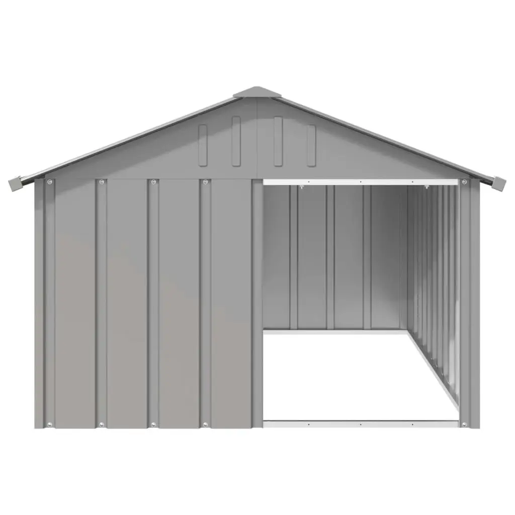 Dog House Grey 116.5x153x81.5 cm Galvanised Steel 171543