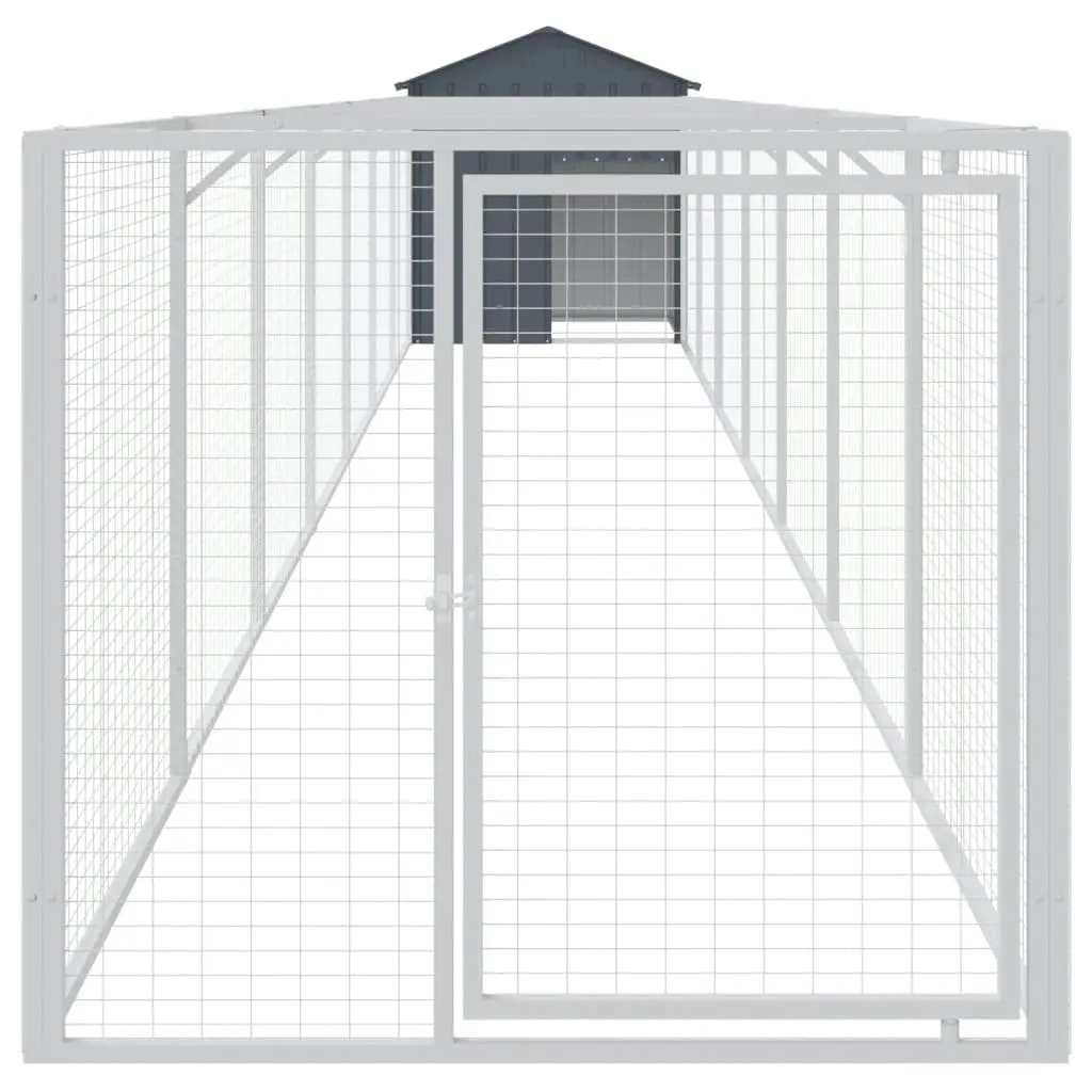 Dog House with Roof Anthracite 117x813x123 cm Galvanised Steel 3189061