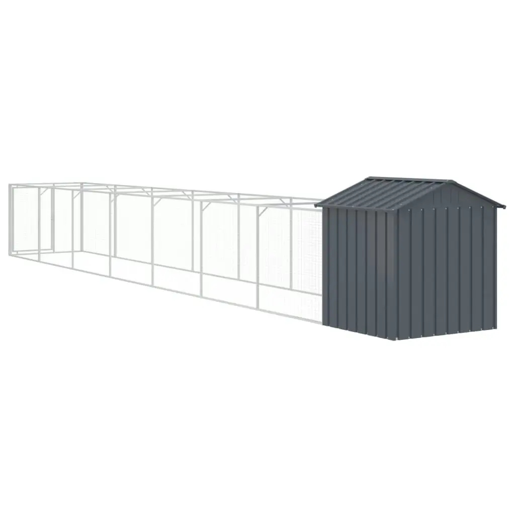 Dog House with Roof Anthracite 117x813x123 cm Galvanised Steel 3189061