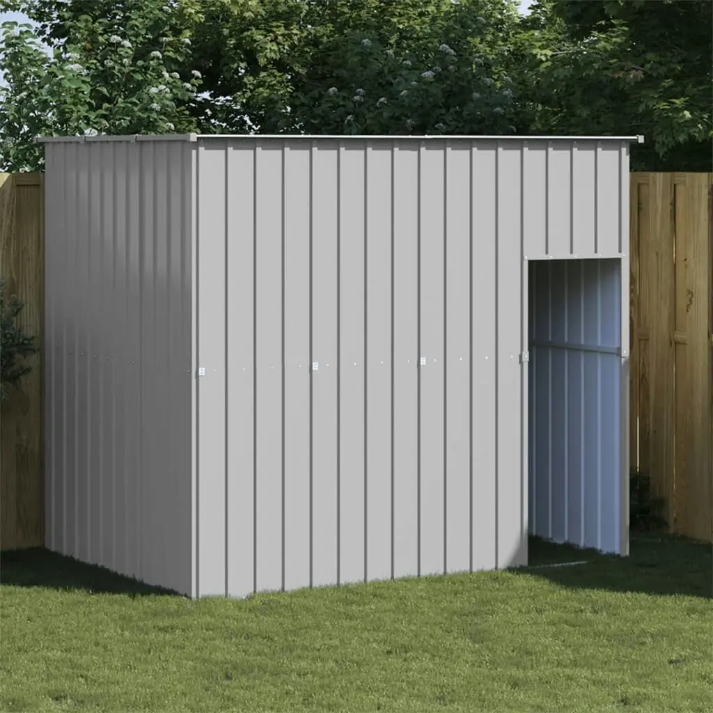 Dog House with Roof Light Grey 214x153x181 cm Galvanised Steel 172372