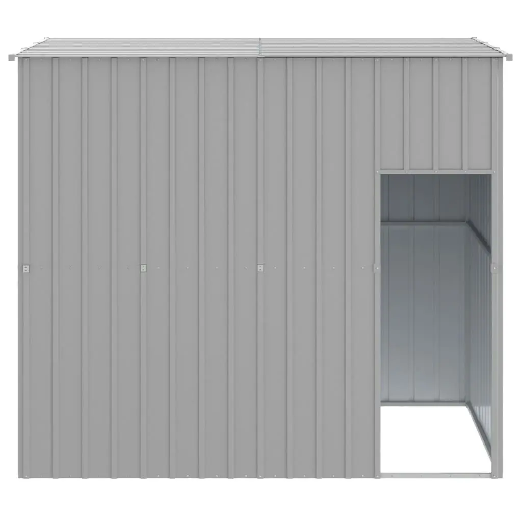 Dog House with Roof Light Grey 214x153x181 cm Galvanised Steel 172372