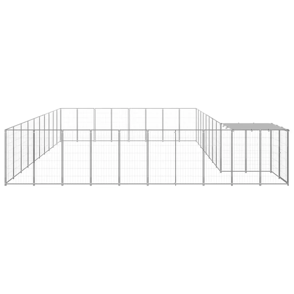 Dog Kennel Silver 25.41 mÂ² Steel 3082246