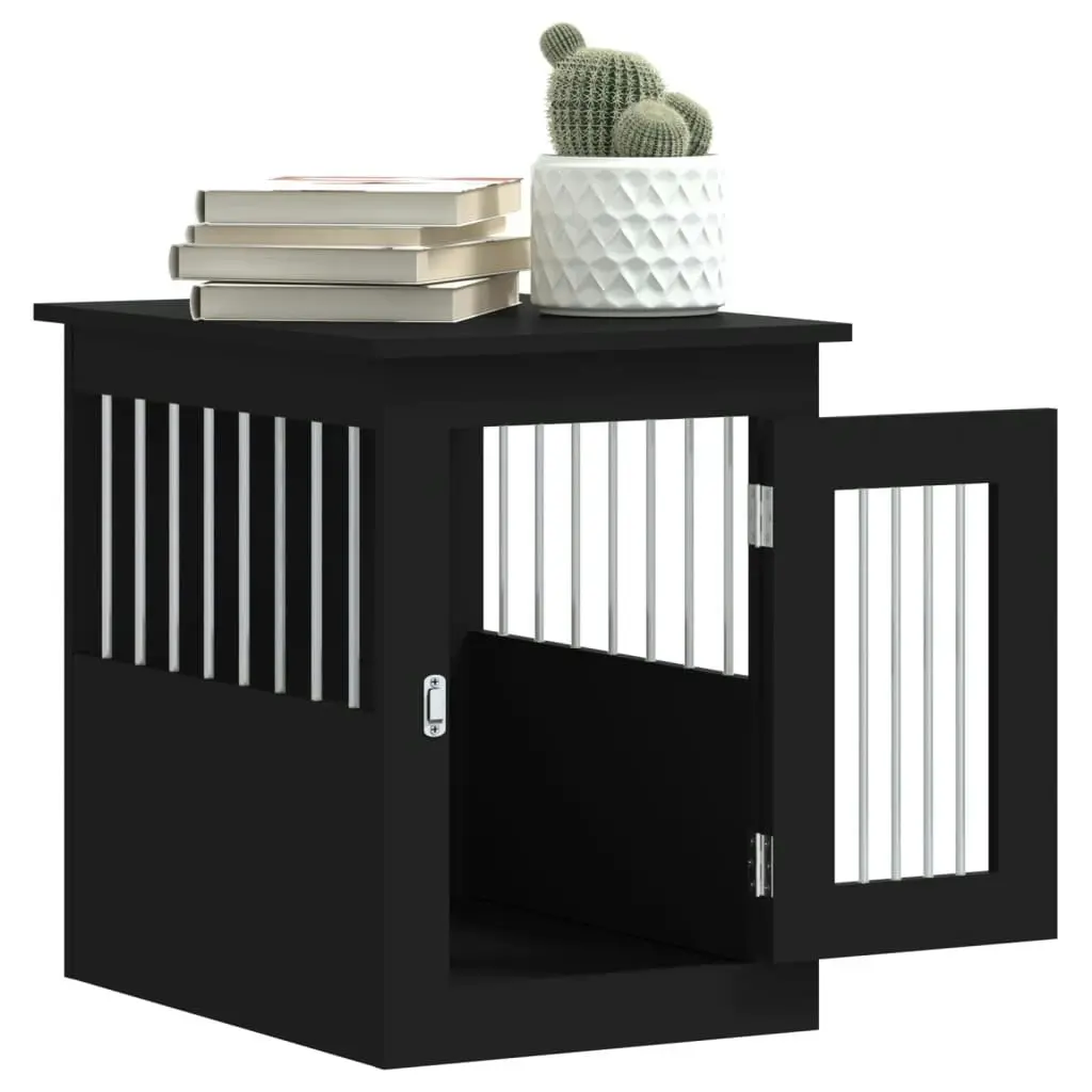 Dog Crate Furniture Black 45x62x59 cm Engineered Wood 838310