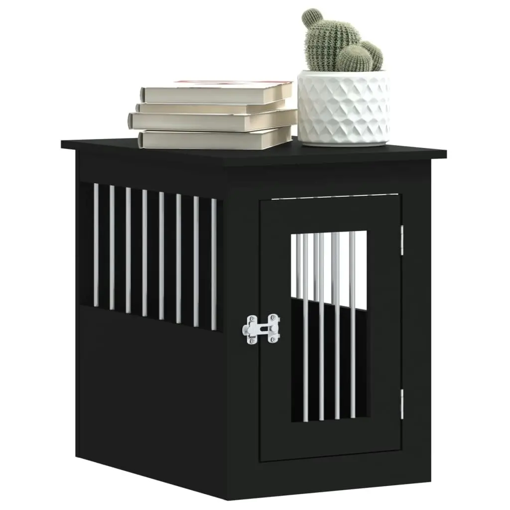 Dog Crate Furniture Black 45x62x59 cm Engineered Wood 838310