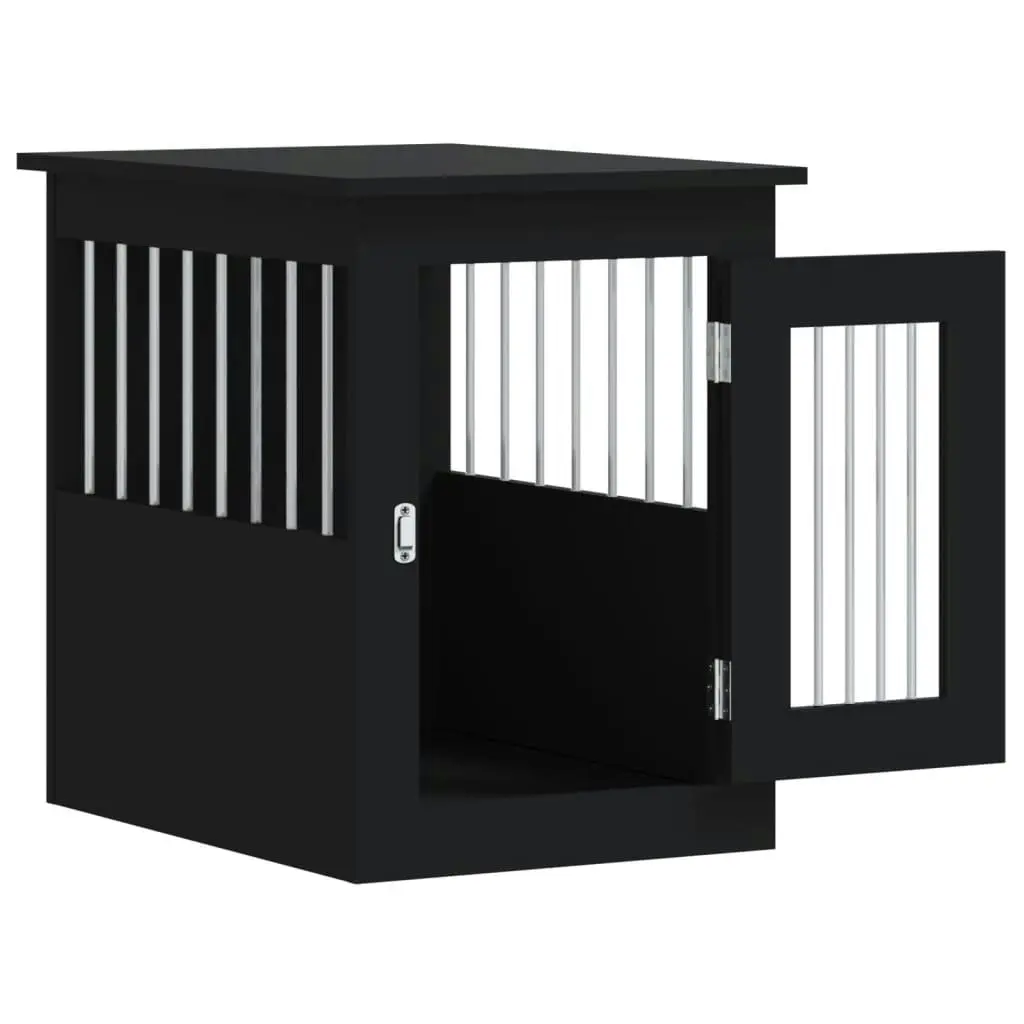 Dog Crate Furniture Black 45x62x59 cm Engineered Wood 838310