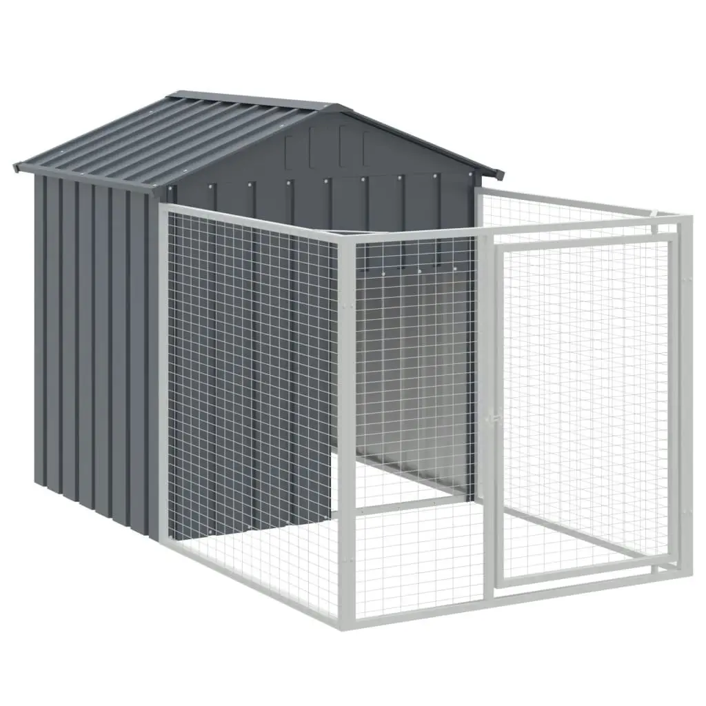 Dog House with Roof Anthracite 117x405x123 cm Galvanised Steel 3189059