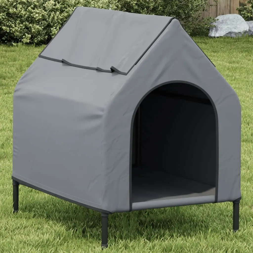 Dog House Light Grey Oxford Fabric and Steel 172590