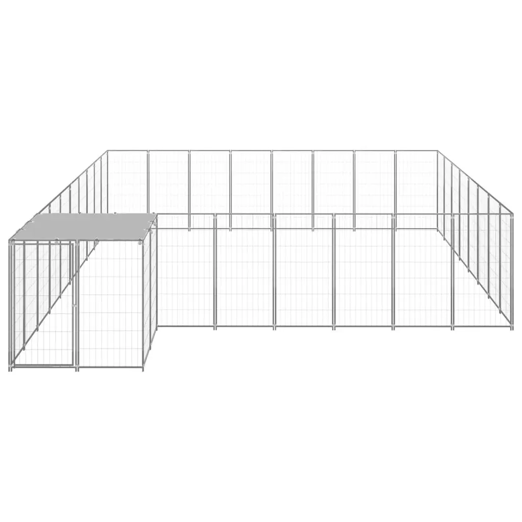 Dog Kennel Silver 20.57 mÂ² Steel 3082234