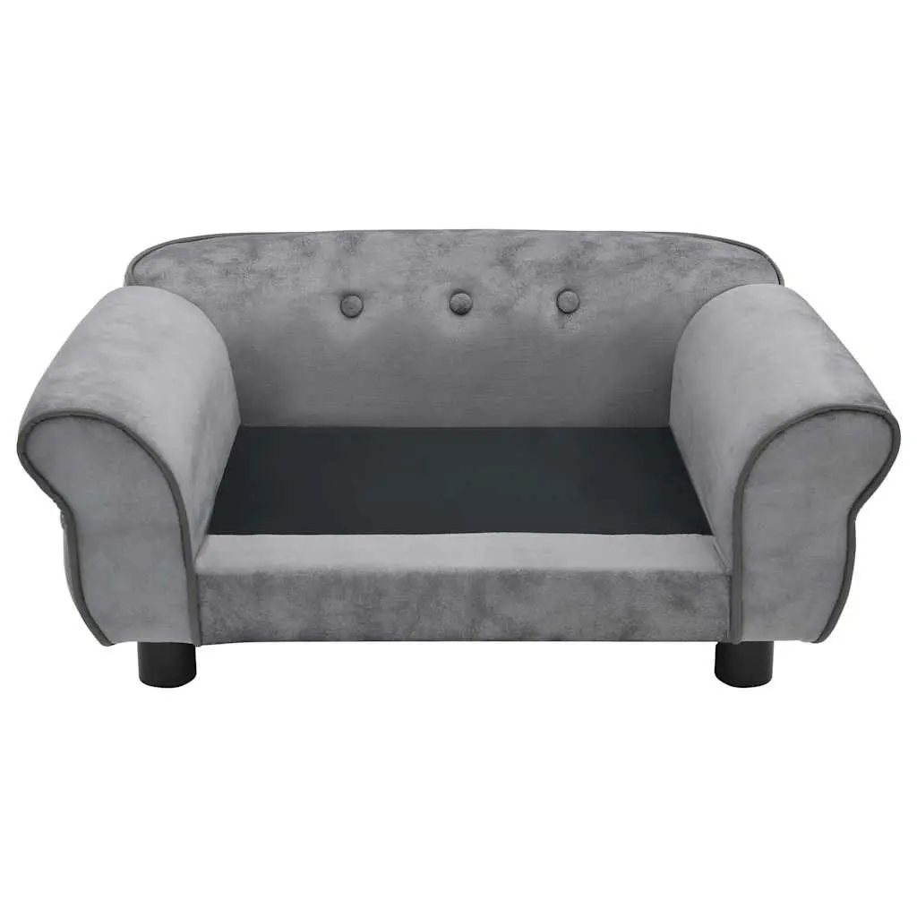 Dog Sofa Grey 72x45x30 cm Plush 170951