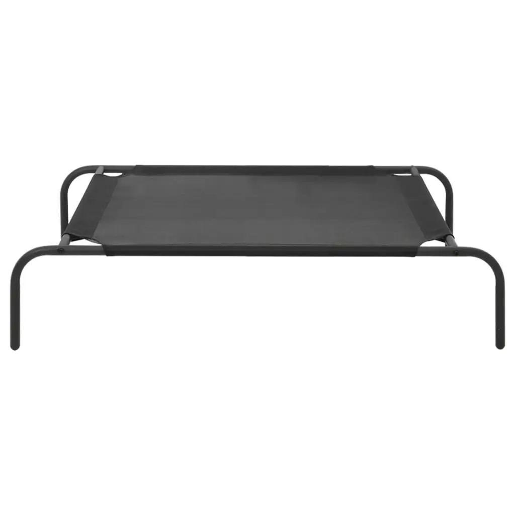 Elevated Dog Bed Black S Textilene 170661