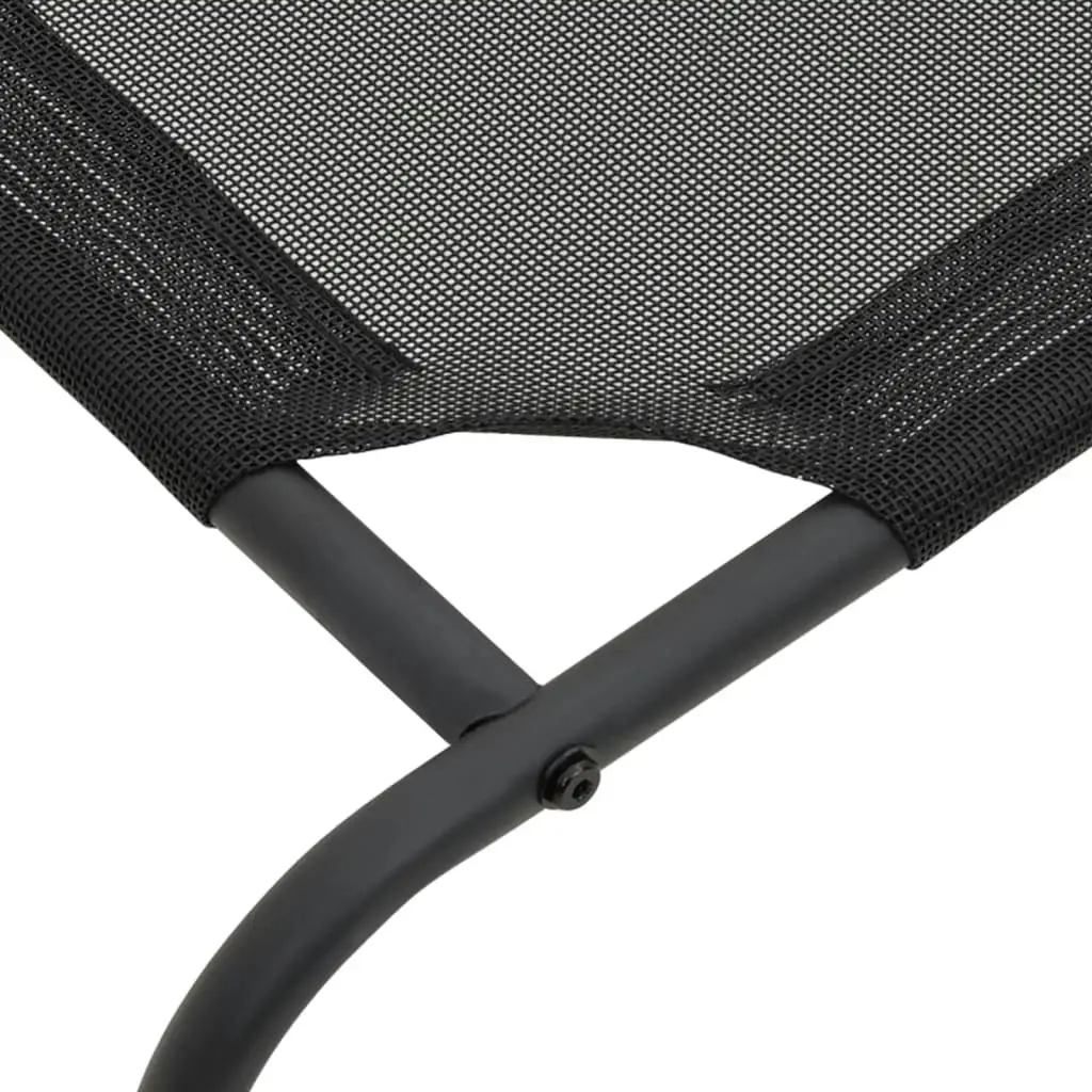 Elevated Dog Bed Black S Textilene 170661