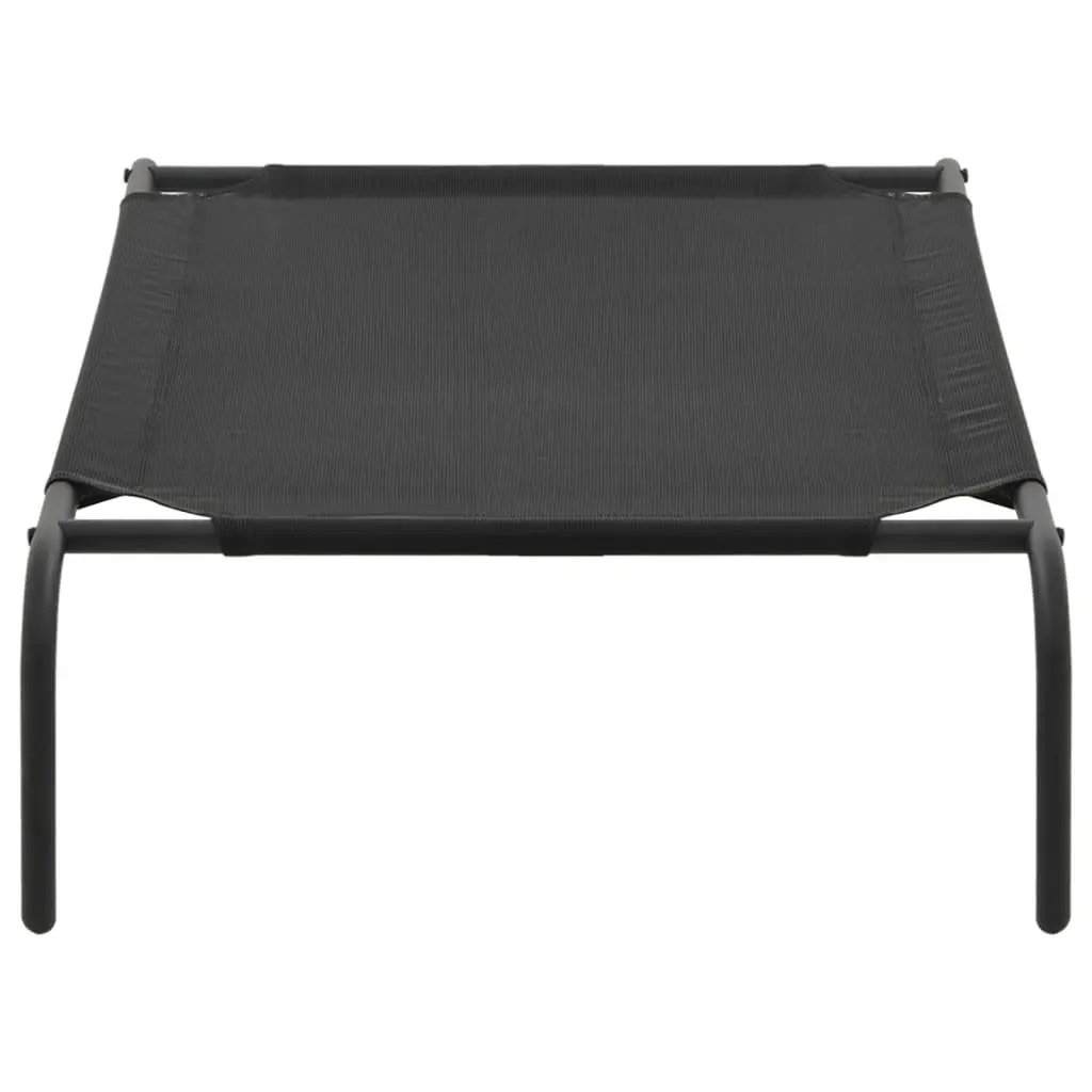 Elevated Dog Bed Black S Textilene 170661