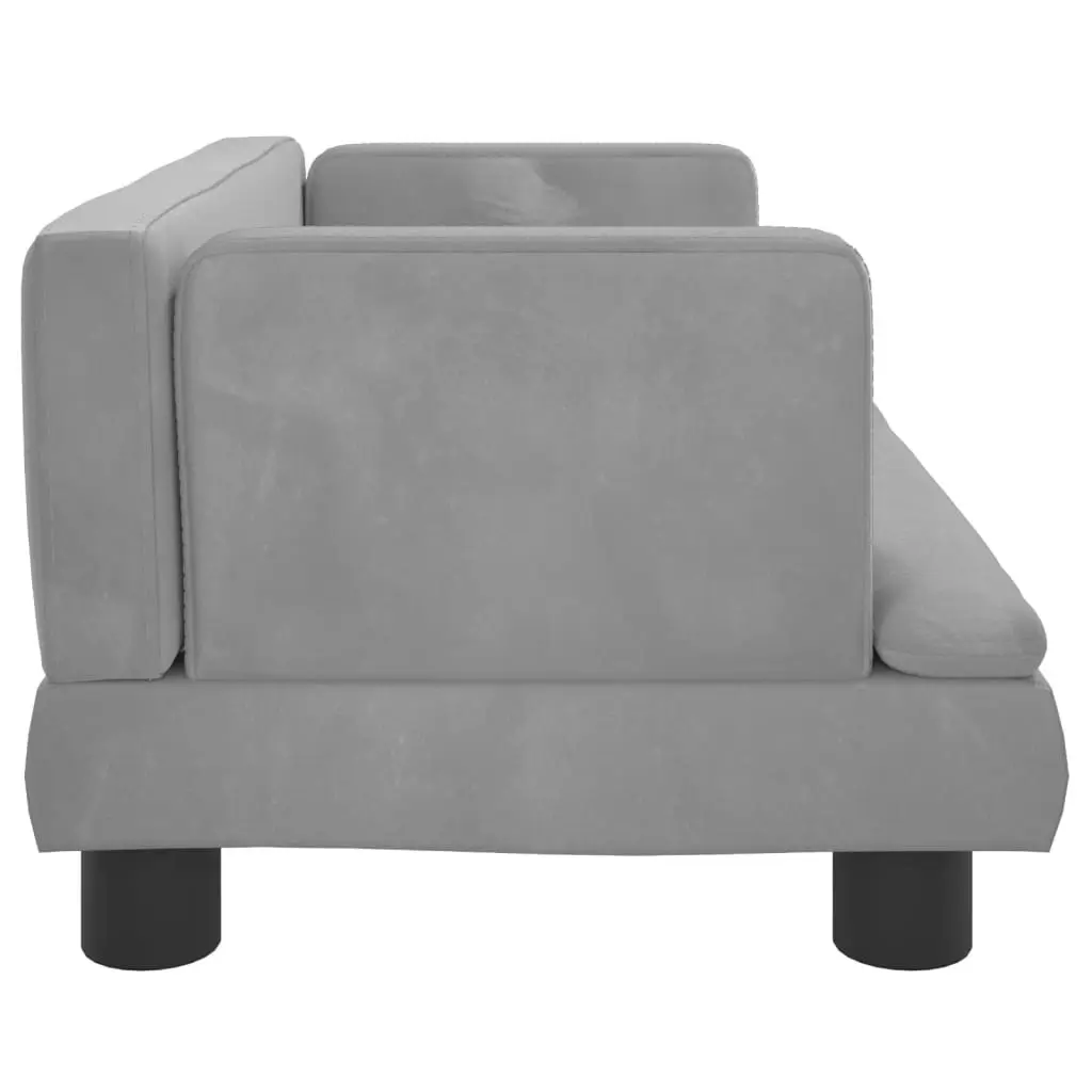 Dog Bed Light Grey 60x40x30 cm Velvet 171907