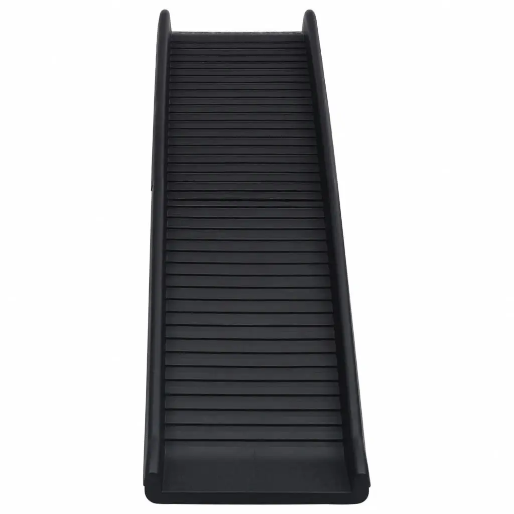 Folding Dog Ramp Black 155.5x40x15.5 cm 170987