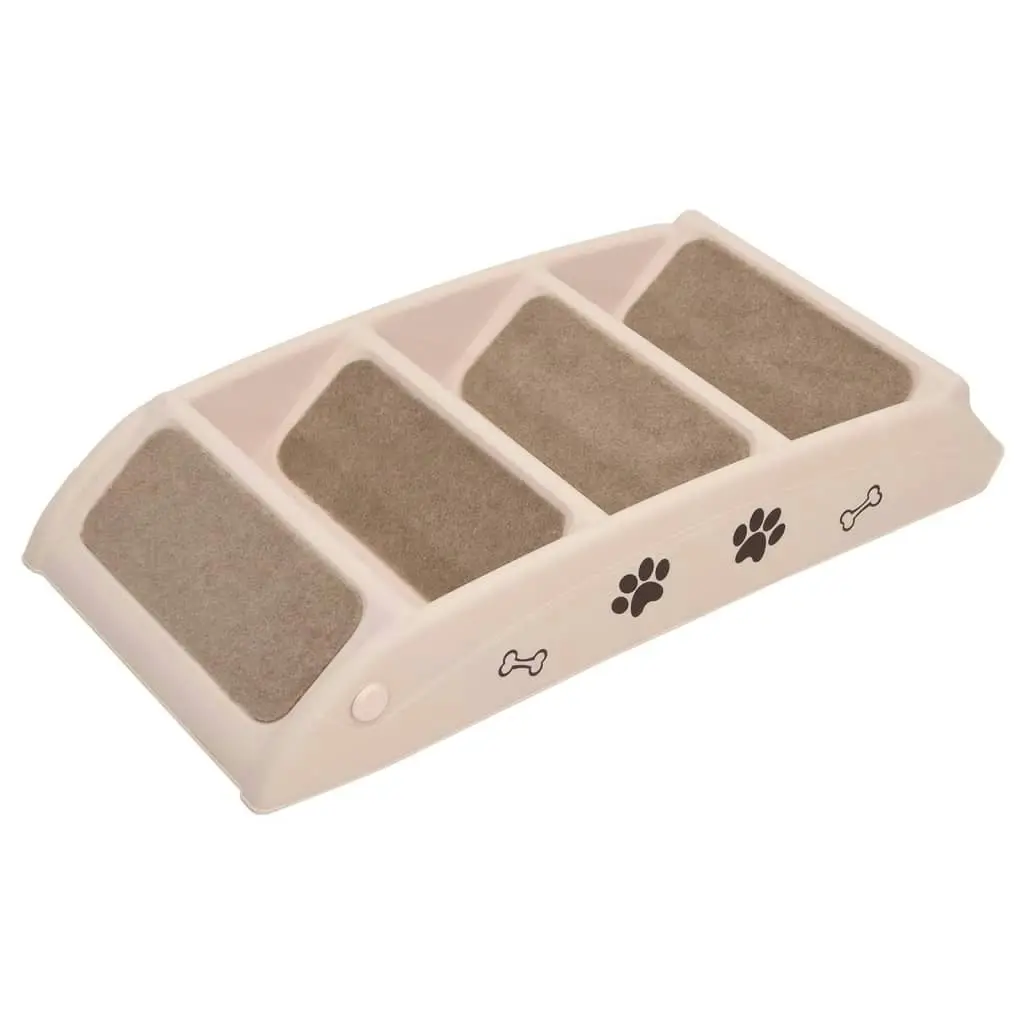 Folding Dog Stairs Cream 62x40x49.5 cm 170984