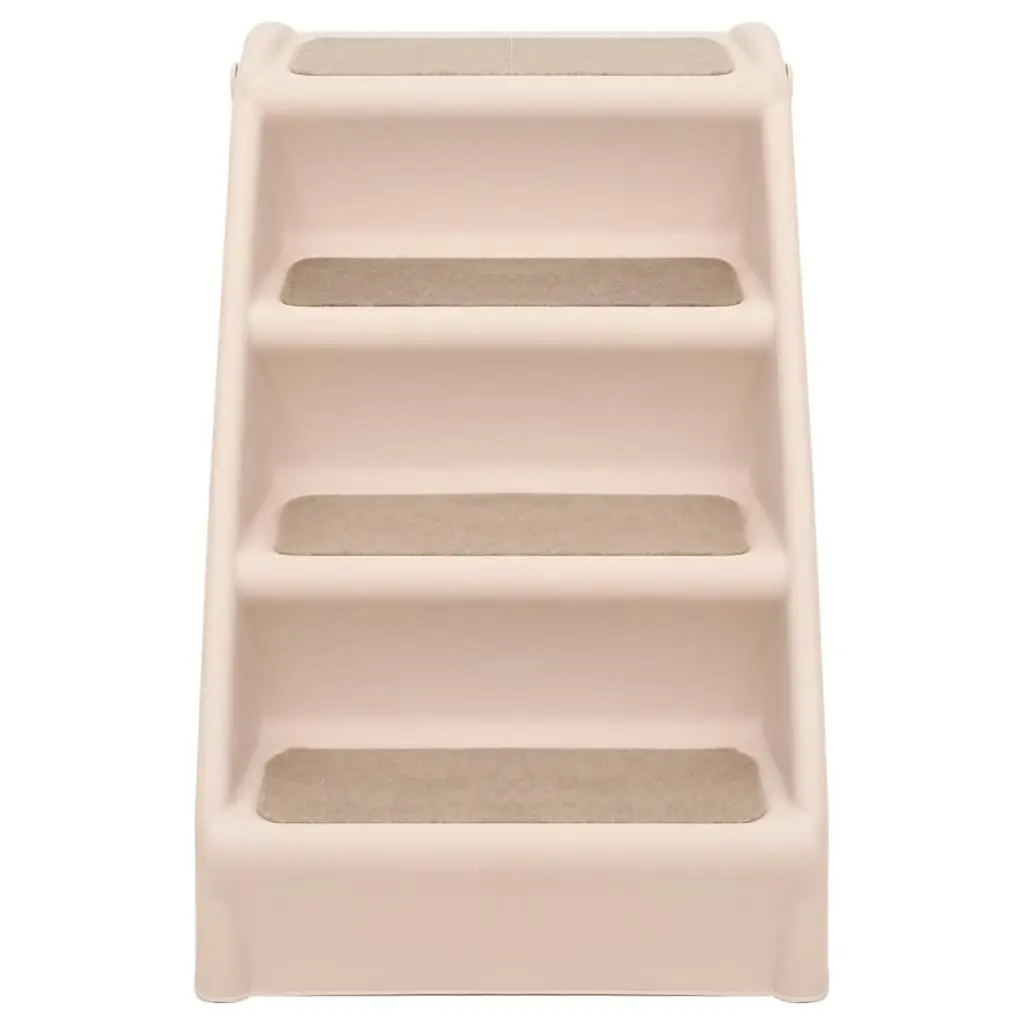 Folding Dog Stairs Cream 62x40x49.5 cm 170984