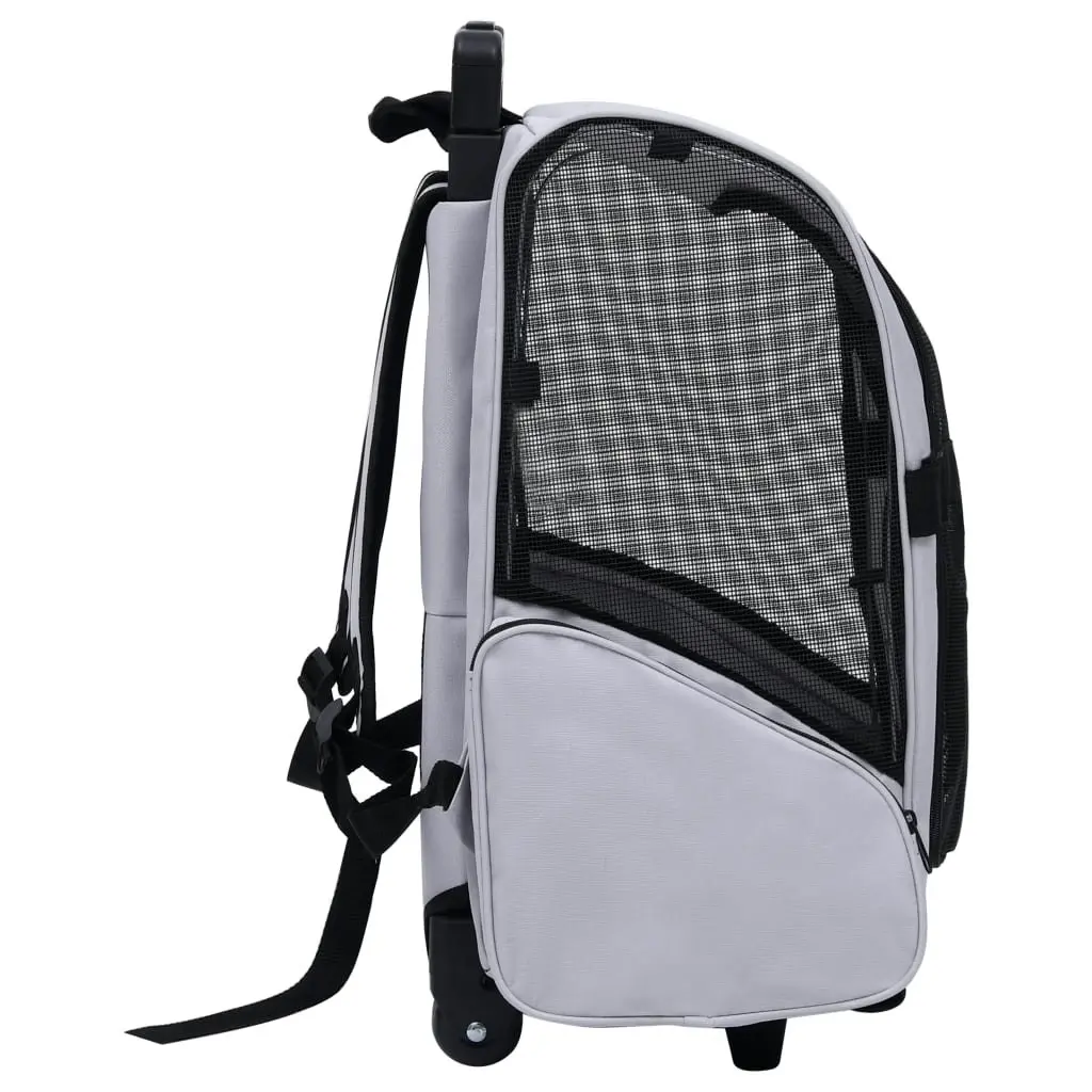 Foldable Multipurpose Pet Trolley Grey 171020