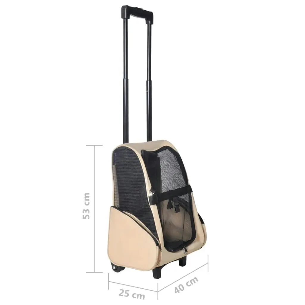 Multipurpose Pet Trolley Beige Foldable 170192