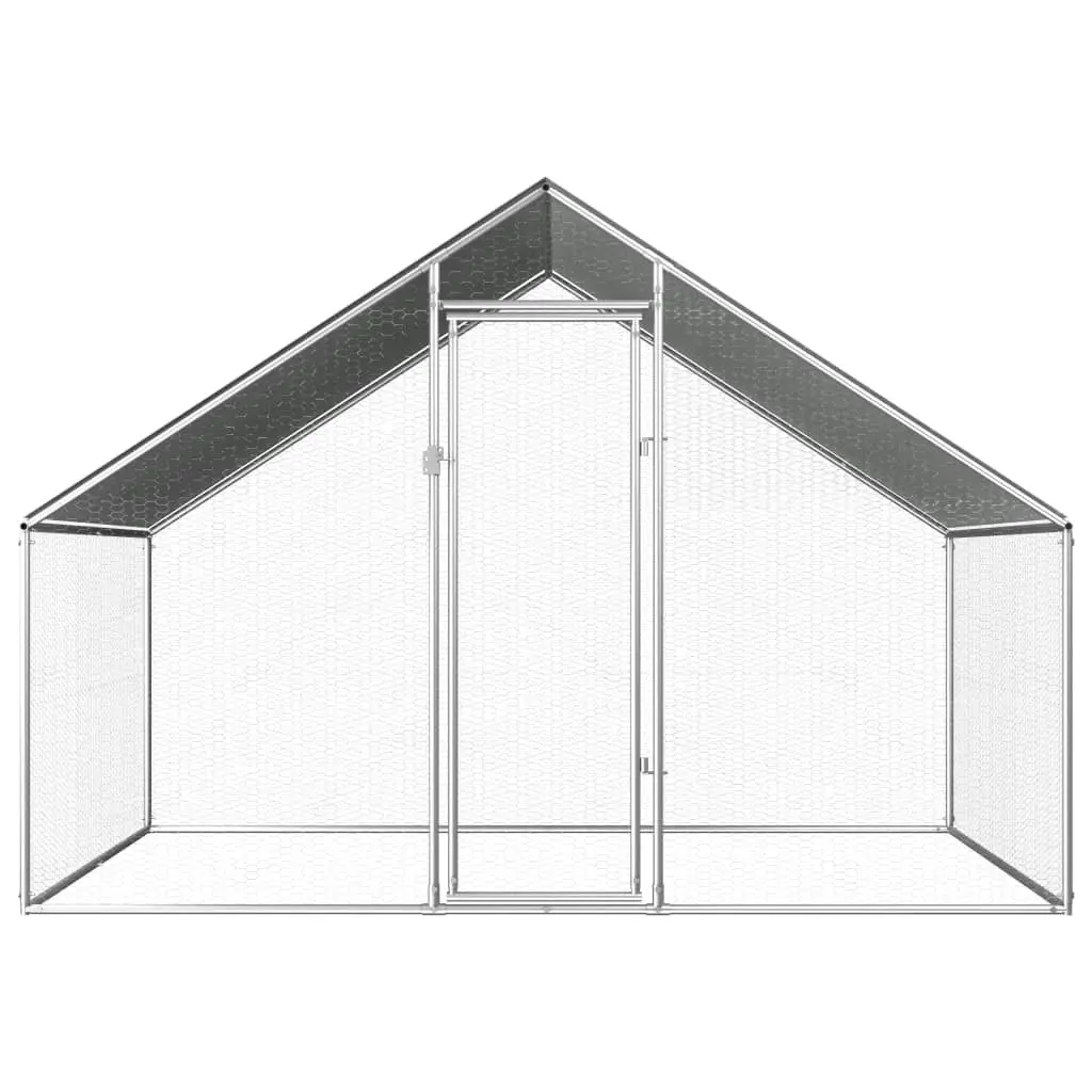 Outdoor Chicken Cage 2.75x2x1.92 m Galvanised Steel 170788