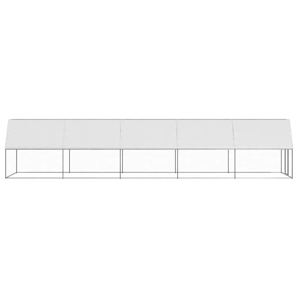 Outdoor Chicken Cage 2x10x2 m Galvanised Steel 3154374