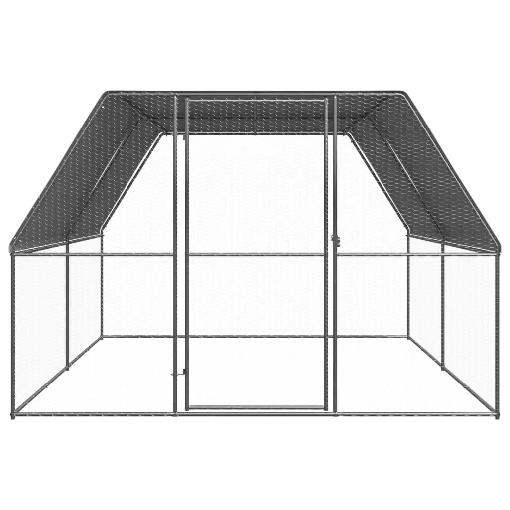 Outdoor Chicken Cage 3x4x2 m Galvanised Steel 3154376