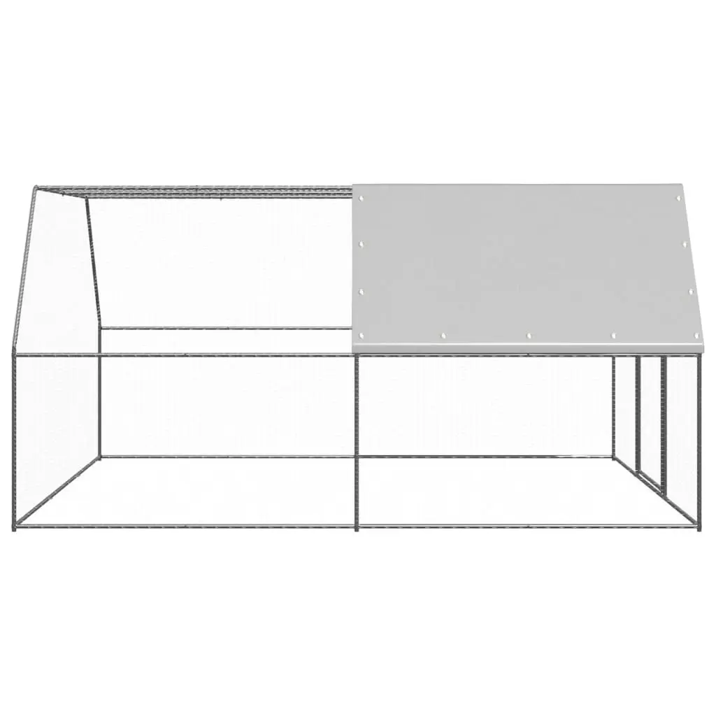 Outdoor Chicken Cage 3x4x2 m Galvanised Steel 3089324