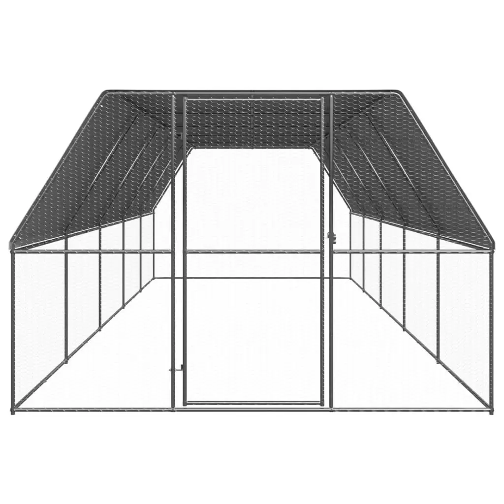 Outdoor Chicken Cage 3x10x2 m Galvanised Steel 3154379