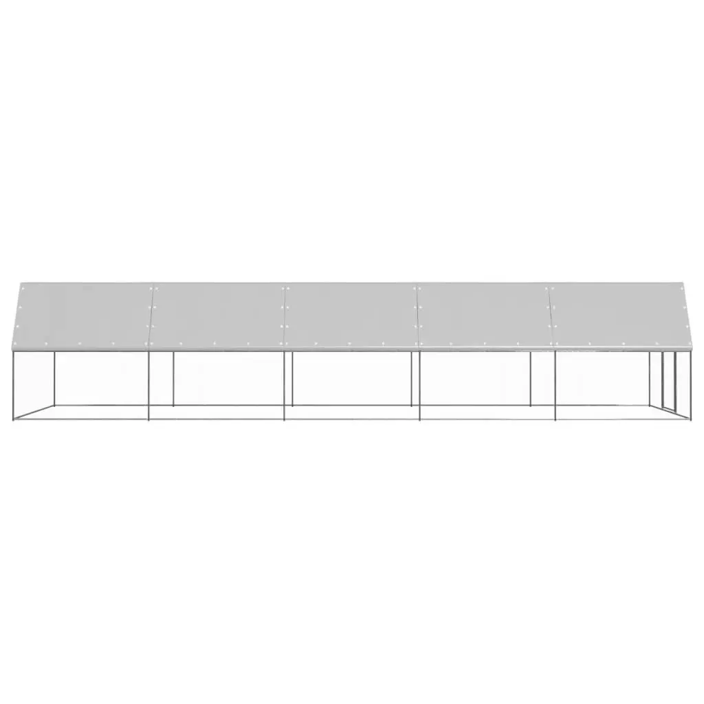 Outdoor Chicken Cage 3x10x2 m Galvanised Steel 3154379