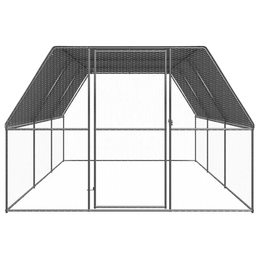 Outdoor Chicken Cage 3x6x2 m Galvanised Steel 3154377