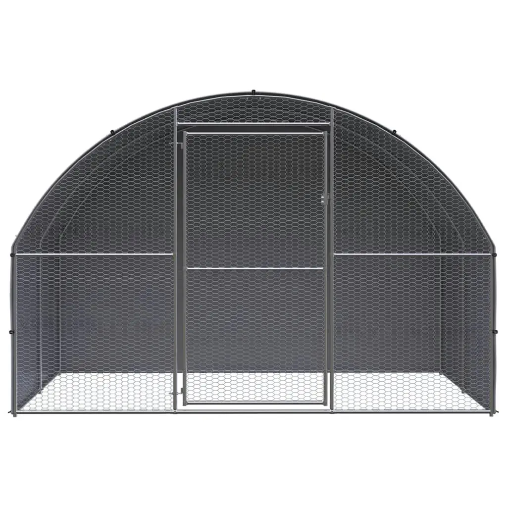 Outdoor Chicken Coop 3x2x2 m Galvanised Steel 3095472