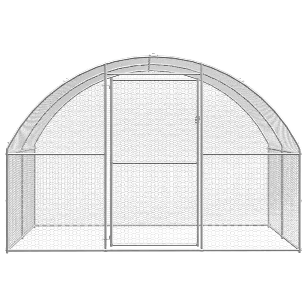 Outdoor Chicken Coop 3x2x2 m Galvanised Steel 3095472