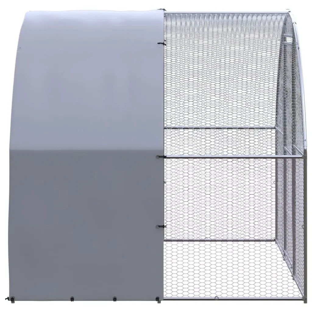 Outdoor Chicken Coop 3x2x2 m Galvanised Steel 3095472