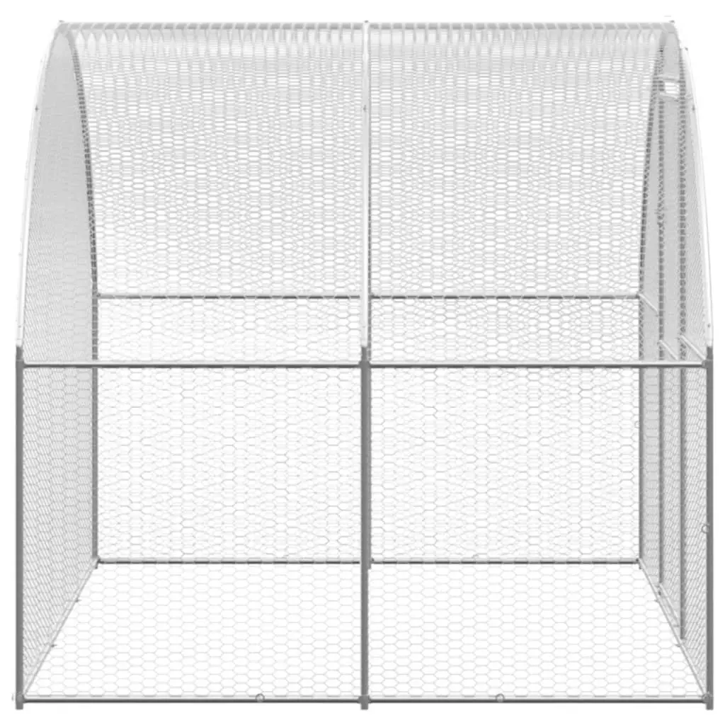 Outdoor Chicken Coop 3x2x2 m Galvanised Steel 3095472