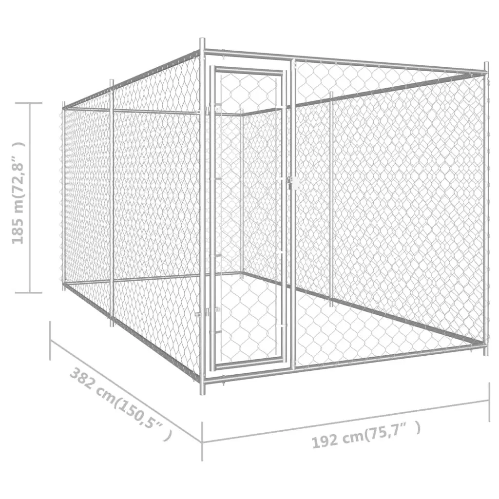 Outdoor Dog Kennel 382x192x185 cm 145025