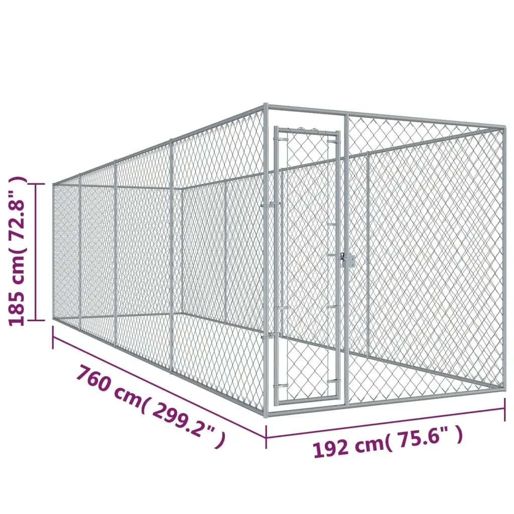 Outdoor Dog Kennel 760x192x185 cm 145030