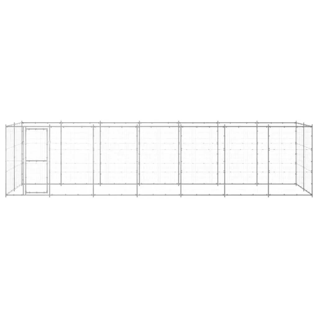 Outdoor Dog Kennel Galvanised Steel 16.94 mÂ² 3082310