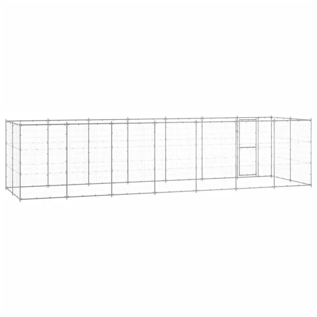 Outdoor Dog Kennel Galvanised Steel 16.94 mÂ² 3082310