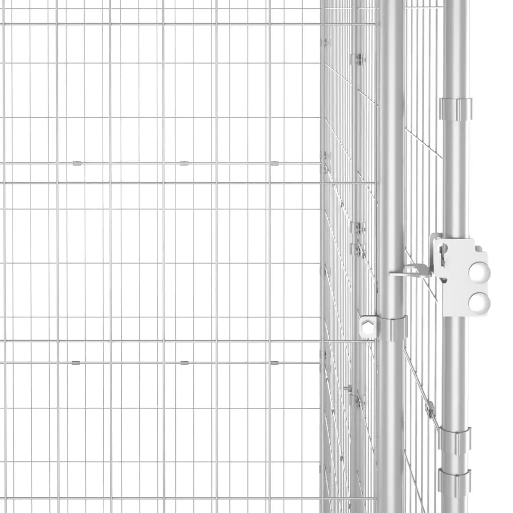 Outdoor Dog Kennel Galvanised Steel 12.1 mÂ² 3082285